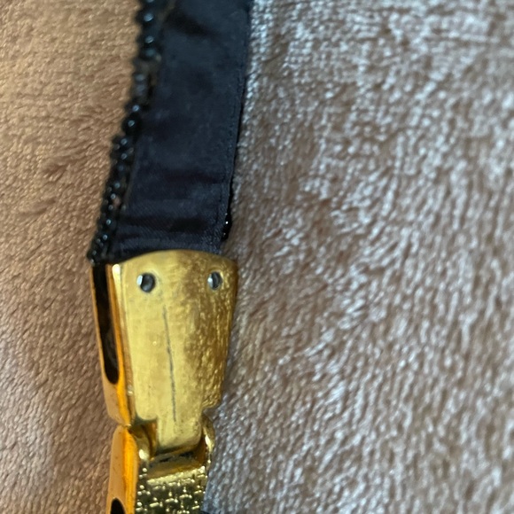 Chic Beaded Black and Gold Shoulder Bag - Picture 7 of 7